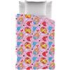 CARTOON Trapuntino Principesse Disney per letto singolo 170 x 250 cm copriletto trapuntato 100 gsm