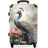 NoBoringSuitcases.com Valigia, Valigia Grande, Trolley Medio, Serratura TSA, Valigia Media, Valigia 20 kg, Trolley Grande, Valigie, Valigia Grande 23 kg (67cm - 72L), (Pavone - Verde-azzurro)