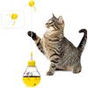 Osinaga Giocattolo Interattivo per Gatti, Bastone per Gattini, Giocattolo per La Perdita di Peso, Palla Divertente per Gattini, Dispenser di Cibo Lento Con Dispenser di Cibo (Yellow)