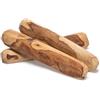 Dilecti Masticatori per Cani in Legno d'ulivo Bocconcini densi e duri per Cani Naturalmente ricchi di antiossidanti, arricchiti con Olio d'oliva Naturale - S (60-100 g), Confezione da 3