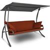 Angerer Freizeitmöbel GmbH Dondolo Elegance Joy - Dondolo da Giardino Made in Germany - Altalena per sedersi, sdraiarsi e Rilassarsi, con Funzione Letto - Montaggio Semplice (Terra)