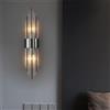KINLAMS Moderna lampada da parete per ambienti abitativi, lampade da parete in cristallo di vanità, luce LED di lusso, camera da letto, hotel, lampada da comodino, corridoio, vialetto (nero)