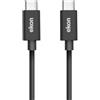 Ekon Cavo USB-C 2.0, cavo di ricarica e trasferimento dati, 60W, protezione antipiega, 1,5 metri, nero