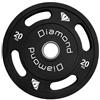 DIAMOND FITNESS Disco Olimpico Multipresa rivestito in TPU foro 50mm - Peso 2,5 kg