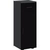 kleankin Mobiletto Bagno in Truciolato con Cassetto e Armadietto a 2 Livelli Regolabili, 30x30x82 cm, Nero e Grigio|Aosom
