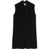 CHANEL Pre-Owned - Abito corto smanicato con fiocco 2007 - Donna - cotone/nylon - Taglia unica - Nero
