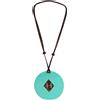 Hermès Pre-Owned - Collana con pendente H - Donna - corno di bufalo/pelle di vitello - Taglia unica - Blu