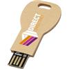USB 2.0 in carta riciclata a forma di chiave da 1 a 128 GB personalizzate o neutre