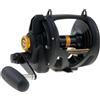PENN Squall® Leva Drag 2 Speed, Mulinello da pesca convenzionale, Mare - Pesca offshore, Barca in acqua salata o Kayak, Unisex, Oro nero, 30 | Mano destra