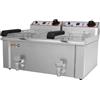 D.L. SERVICE Friggitrice elettrica - Banco - Capacità litri 13+13 - cm 69 x 52.5 x 37.5 h