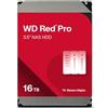 Western Digital WD Red Pro 16TB per NAS Hard Disk interno da 3.5", 7200 RPM Class, SATA 6 GB/s, CMR, Cache da 512 MB, Garanzia 5 anni