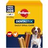 Pedigree Dentastix Snack per la Igiene Orale (Cane Medio 10-25 kg), 180g 105 Pezzi - 15 Confezioni da 7 pezzi (105 Pezzi totali)