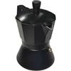 A2ZWORLD Caffettiera Moka in Alluminio Non Adatto al Piano a Induzione, Nero (6 Tazze)