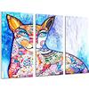 Cuadros Camara Quadro Su Legno, Decorazione colorata mandala di gatto, 97 x 62cm, Stampa in qualita fotografica. Ref. 26601