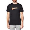 Nike M NK Db Tee SW Athlete T-Shirt, Black/Team Orange, XL Uomo