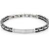 AMEN Bracciale uomo acciaio e ceramica nera