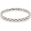 AMEN Bracciale uomo in acciaio silver e rose