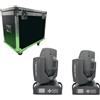 BEEM COPPIA TESTE MOBILI LED BEAM 280W PROFESSIONAL MOVING HEAD DMX CON FLIGHTCASE