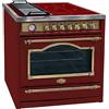 Kaiser Empire HC 93655 - Fornello retrò con piano cottura a induzione, 90 cm, bordeaux Range Coocker | Multi 8 forno elettrico da 115 l, con spiedino girevole | 5 zone a induzione (2 zone flessibili)