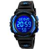 Dayllon Orologio digitale per bambini Sport all'aria aperta 50M impermeabile orologi elettronici sveglia 12/24 H cronometro calendario ragazzo ragazza orologio da polso, Blu e nero, Cinturino