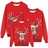 Chejarity Set Tris di Felpe Natalizio Famiglia Felpa Natale Sweatshirt Natalizio Stampate Natalizia Maglione Top Natale Coppia Elegante Pullover Natale Famiglia Regalo di Natalizia A47