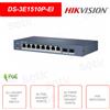 Hikvision DS-3E1510P-EI - Switch di rete Layer 2 - 8 porte Gigabit PoE - 2 porte gigabit fibra ottica