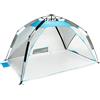 Outtec Tenda da spiaggia, tenda ariosa - tenda da giardino facile da trasportare con protezione UV - facile da montare - tenda da spiaggia per bambini e adulti protezione solare (grigio-blu)