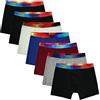 INNERSY Boxer da ragazzo in cotone con apertura sportiva, 128-176, confezione da 7, Basic Multicolore, 146/158 cm