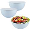 VIRSUS 3 Insalatiere con Coperchio in Plastica per Insalata e Verdure, Diametro 20 cm e capacità 2 Litri, Ciotola Infrangibile Riutilizzabile per alimenti, ciotole portata, senza BPA -951N (Azzurro)