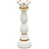 Henriette Vaso Queen White , regina bianco scacchi, vaso in resina h.32,5