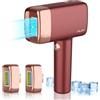 MLAY Epilatore Luce Pulsata con 0,5 Sec/Flash,3 Testine di Rimozione dei Peli,Dispositivi di Epilazione Laser IPL Per Tutte le aree di Peli, con Funzione di Congelamento Epilazione Laser per Uomini e Donne