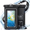JETech Custodia Galleggiante Impermeabile Smartphone, 2 Pezzi Cover per iPhone 16e 16 15 14 13 Pro Max Plus, per Galaxy S25 S24 Ultra Altri Fino a 7 Pollici, IPX8 Borsa Asciutta con Cordini