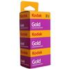 Kodak - 3 pellicole fotografiche Kodak Gold 200 ISO, 36 foto, rullino da 35 mm, A colori