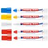 edding 4-950 Marcatore a cera 950, uso industriale (1x Blu / 1x Giallo / 1x Bianco / 2x Rosso, 10 mm)