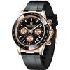 TYBERLEY Pagani Design Orologio al Quarzo Classico Uomo Movimento Giappone VK63 Lunetta in Ceramica Acciaio Inox Impermeabile Business Sport Cronografo Data, Nero-oro-pd1664 Pelle