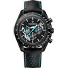 TYBERLEY Pagani Design 1779 Lusso Uomo Orologio al quarzo Luna Cronografo Scheletro AR Sintetico Zaffiro VK63 Movimento Cinturino in pelle impermeabile Sportivo orologio Completo nero, Blu