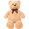DE. CAR DE CAR LOGISTICA Orso Peluche Gigante 80 cm San Valentino - Bianco, Beige, Marrone - Orsacchiotto (Beige)