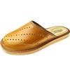 APREGGIO Pantofole Uomo Pelle - Estive Scarpe Uomo Fatte a Mano - Pantofole da Uomo Pelle - Pantofole Pelle da Uomo - Marrone Chiaro 45