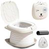 auvstar Vasino Portatile per Bambini da Viaggio,Sedile per Vasetto per Bambini,WC Pieghevole per Bambini,Vaso pieghevole da viaggio Toilette Bambini Per Indoor Outdoor con Borsa da Viaggio(Grigio)