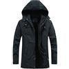 Chejarity Giacca calda Softshell Windproof Coat Soft per Sleeve Men Winter Long Men's Coats & Jackets Giacche Eleganti Invernali (Black, XXXL)