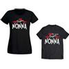 Mocheia SHOP Coppia T-Shirt e/o Body Nonna Nipote Festa della Nonna Maglietta Nonna e Nipote Maglietta Nonna e Nipote Idea Regalo Super Nonna Nero