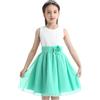 iEFiEL Bambina Vestito Lungo Ragazza Principessa Abiti da Sposa Bambine Matrimonio Nozze Damigella d'Onore Bianco Rosa Verde Elegante 2-14 Anni Verde 12 Anni