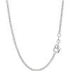 NKlaus collana di piselli senza tempo di 80 cm in argento 925 con larghezza di 1,5 mm, elegante collana da donna in argento con design classico 11399