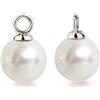 Schöner-SD Ciondolo per orecchini a cerchio, 1 paio di perle in argento 925, 10mm (Perle), 16mm (Gesamtlänge), Vetro