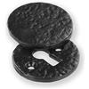 SISI UK Placche in ghisa nera anticata, copertura per buco della serratura, accessori per serratura della porta (rosetta rotonda coperta)