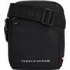 Tommy Hilfiger Uomo Borsa a Tracolla Mini Reporter Piccola con Zip, Nero (Black), Taglia Unica