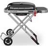 Weber 9010053 Barbecue Portatile a Gas GPL, TRAVELER 1 Bruciatore ,Nero, Ideale