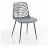 Tomasucci sedia da interno / esterno nairobi grey set da 4