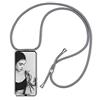 SIMao Cover Collana per Cellulare Compatibile con Oppo A91 Custodia Trasparente Silicone con Cordino Necklace Case Antiurto Protettivo Cover Custodia da Collo Custodia con Cordino, Argento
