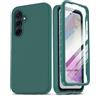 LeYi Cover per Samsung Galaxy A55 5G Custodia con Protezione Schermo Integrata, 360 Gradi Protezione Completa Protettiva Custodie Bumper Rugged Cellulare Case per Samsung A 55, Verde